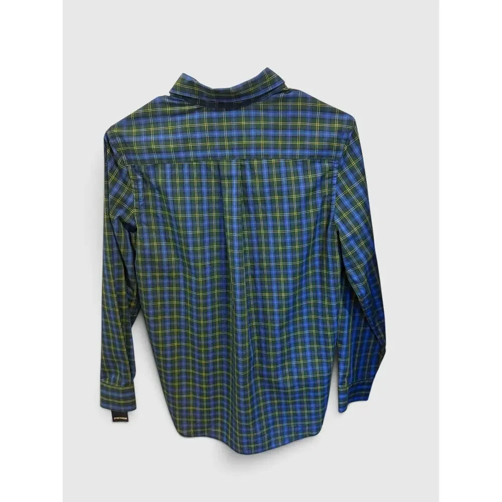 NWT Ralph Lauren Chaps Boys' Tartan Plaid Button-Down Sz L (14-16) Easy Care